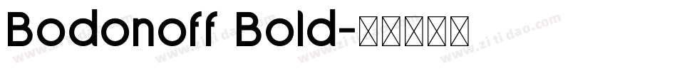 Bodonoff Bold字体转换